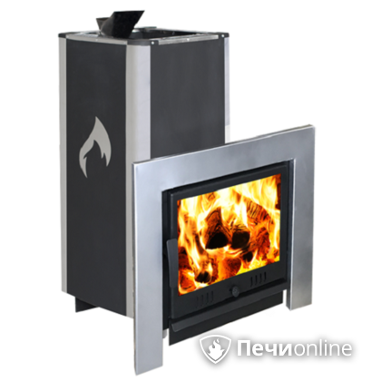 Дровяная банная печь Березка Флагман 35 закрытая каменка в Иванове